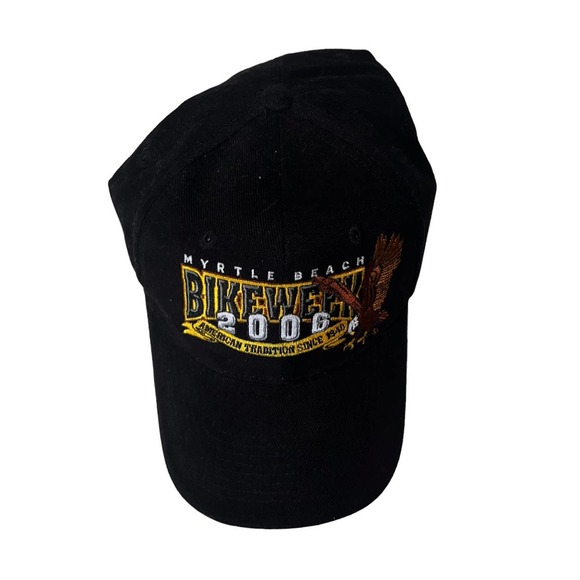 Bike Week 2006 Myrtle Beach Black Self Fastening Trucker Cap NWOT - Picture 5 of 10